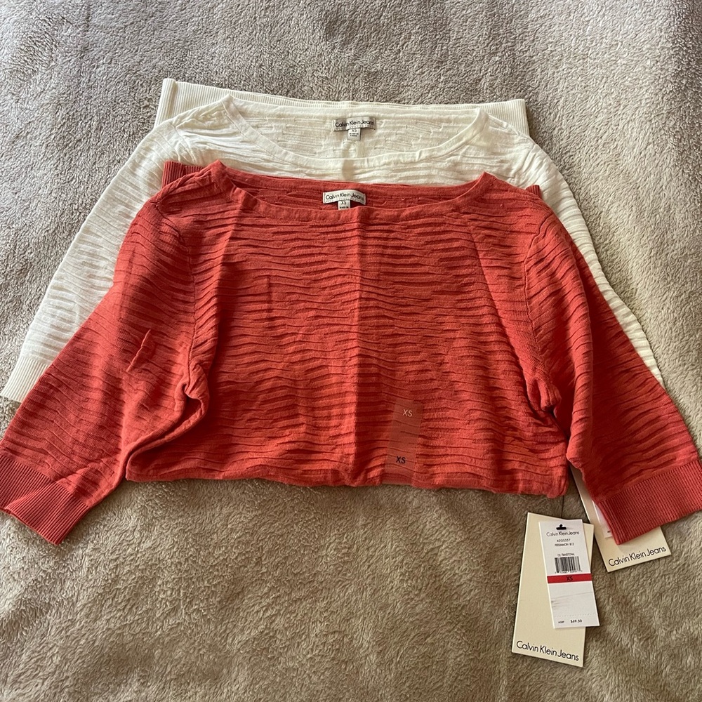 Calvin Klein short sleeve sweaters